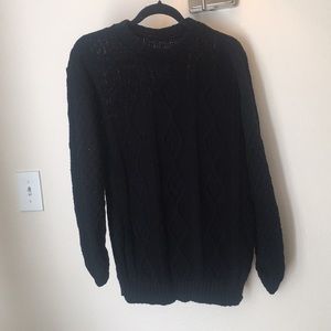Black knitted sweater